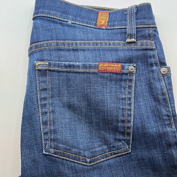 7 For All Mankind The Slim Cigarette Mid Rise Size 28 - Picture 13 of 16